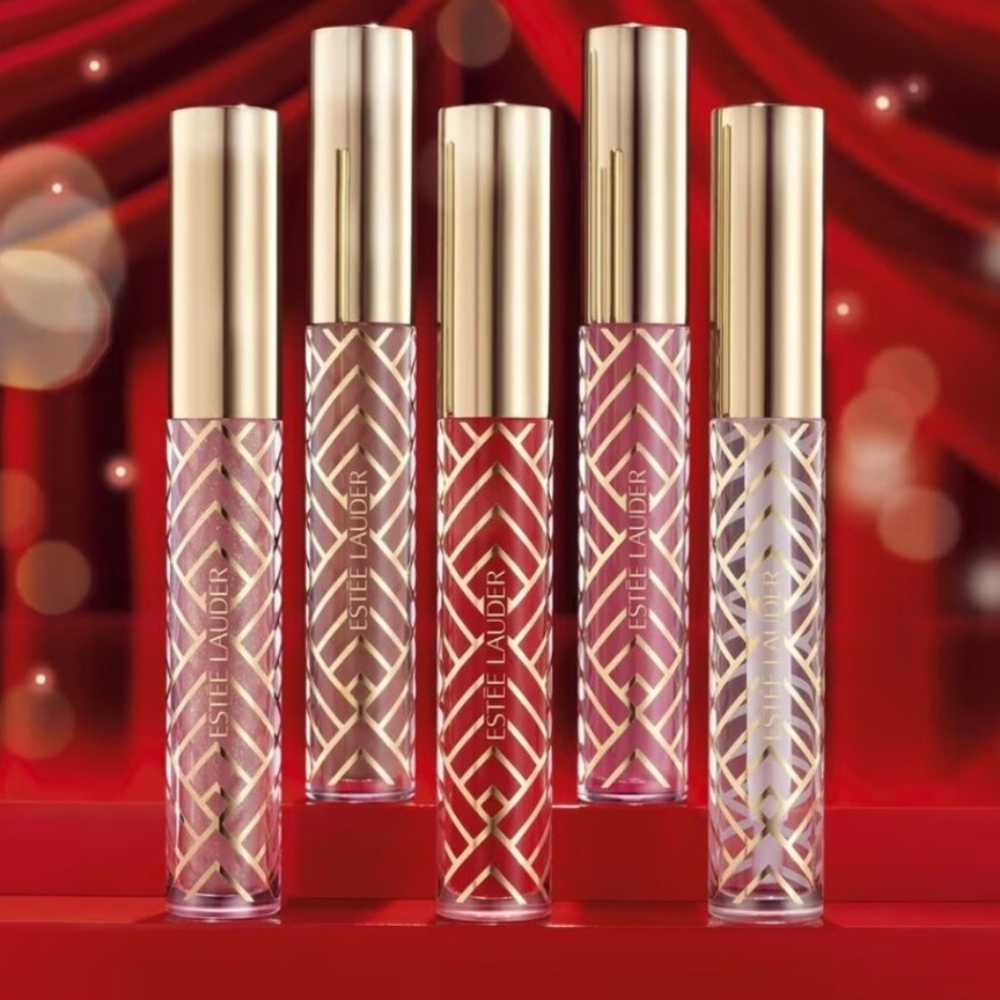 Estée Lauder Magic Whispers Holiday 5 Full Size Lip Gloss Gift Set NIB MSRP $110